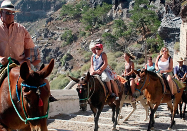 montar burros en Grecia