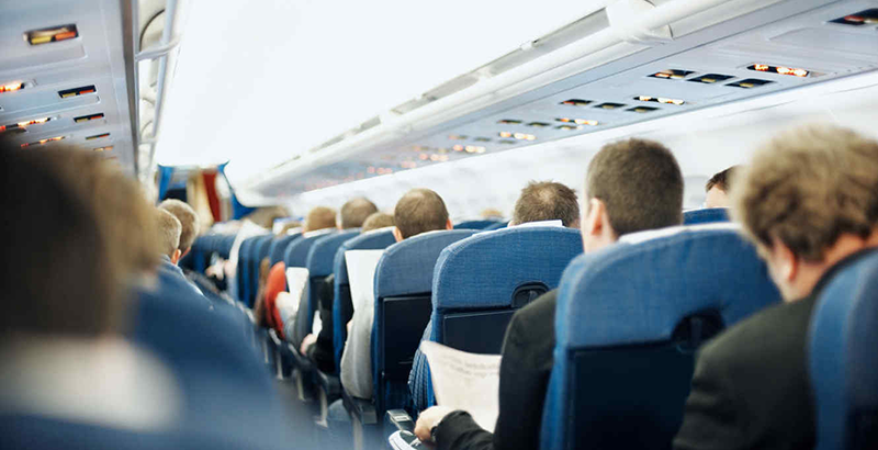 pasajeros de un avión