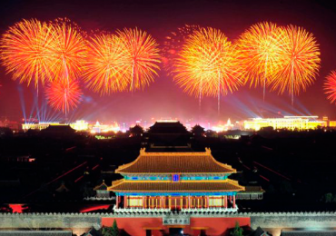 Año Nuevo Chino fuegos pirotécnicos