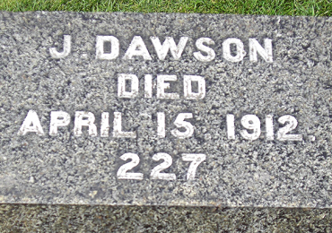 Joseph Dawson Titanic