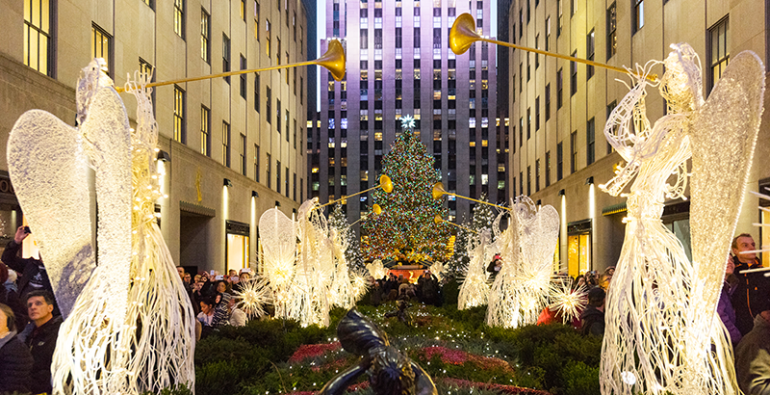 temporada navideña Rockefeller Center árbol de Navidad Nueva York
