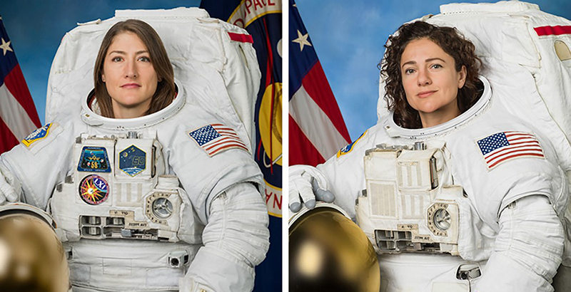 Resultado de imagen para primera caminata espacial de mujeres