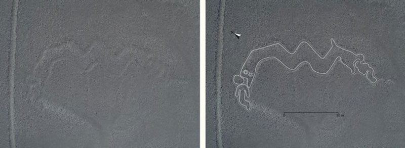 Geoglifo de una serpiente Nazca