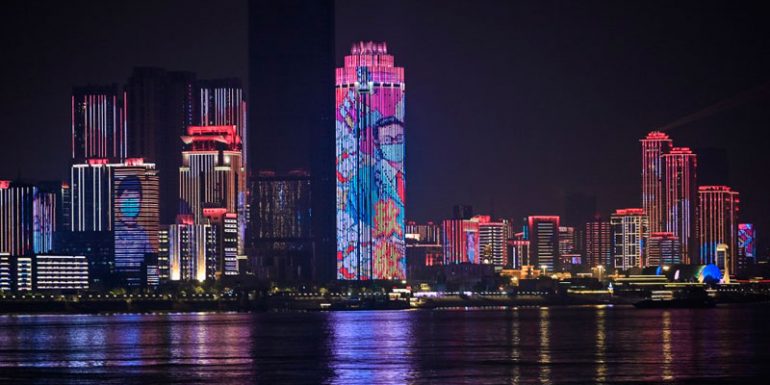 Wuhan espectáculo de luces