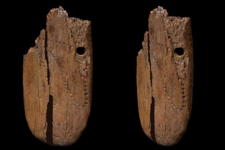collar más antiguo del mundo encontrado en eurasia hecho por homo sapiens