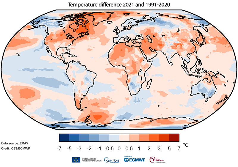 2021 año más cálidos